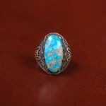 انگشتر فیروزه شجری مردانه کد 31472