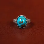 انگشتر فیروزه شجری مردانه کد 31476