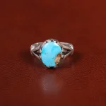 انگشتر فیروزه شجری مردانه کد 31485