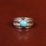 انگشتر فیروزه عجمی مردانه کد 31486