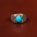انگشتر فیروزه شجری مردانه کد 31487
