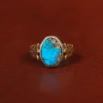 انگشتر فیروزه شجری مردانه کد 31493