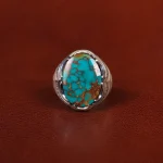 انگشتر فیروزه شجری مردانه کد 31495