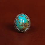 انگشتر فیروزه شجری مردانه کد 31498