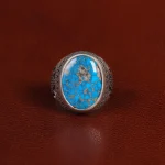 انگشتر فیروزه شجری مردانه کد 31502