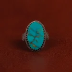 انگشتر فیروزه شجری مردانه کد 31504