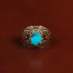 انگشتر فیروزه شجری مردانه کد 31507