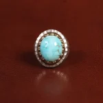 انگشتر فیروزه شجری مردانه کد 31513