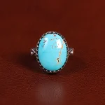 انگشتر فیروزه شجری مردانه کد 31527