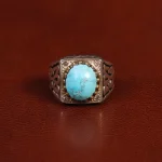 انگشتر فیروزه شجری مردانه کد 31530