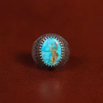 انگشتر فیروزه شجری مردانه کد 31537