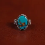 انگشتر فیروزه شجری مردانه کد 31539