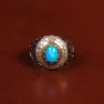 انگشتر فیروزه عجمی مردانه کد 31544