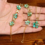 نیم ست فیروزه زنانه کد 31570