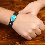 دستبند چرم فیروزه مردانه کد 31575