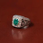 انگشتر زمرد مردانه کد 31259