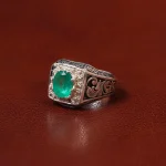 انگشتر زمرد مردانه کد 31260