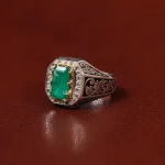 انگشتر زمرد مردانه کد 31269