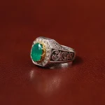 انگشتر زمرد مردانه کد 31270