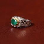 انگشتر زمرد مردانه کد 31273