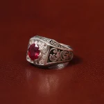 انگشتر یاقوت سرخ مردانه کد 31275