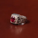 انگشتر یاقوت سرخ مردانه کد 31279