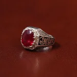 انگشتر یاقوت سرخ مردانه کد 31280