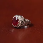 انگشتر یاقوت سرخ مردانه کد 31281