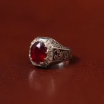 انگشتر یاقوت سرخ مردانه کد 31282