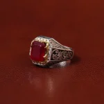 انگشتر یاقوت سرخ مردانه کد 31285