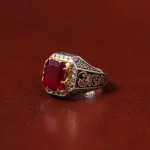 انگشتر یاقوت سرخ مردانه کد 31286