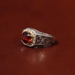 انگشتر گارنت مردانه کد 31287