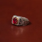 انگشتر یاقوت سرخ مردانه کد 31288