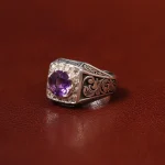 انگشتر آمیتیست مردانه کد 31294