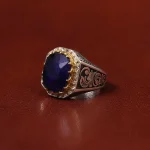 انگشتر یاقوت کبود مردانه کد 31300