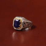 انگشتر یاقوت کبود مردانه کد 31301