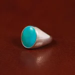 انگشتر فیروزه عجمی مردانه کد 31442