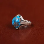 انگشتر فیروزه شجری مردانه کد 31467