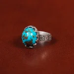 انگشتر فیروزه شجری مردانه کد 31476