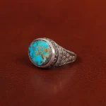 انگشتر فیروزه شجری مردانه کد 31483