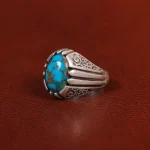 انگشتر فیروزه شجری مردانه کد 31492