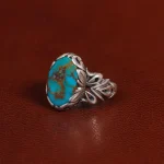 انگشتر فیروزه شجری مردانه کد 31512