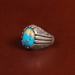 انگشتر فیروزه شجری مردانه کد 31514