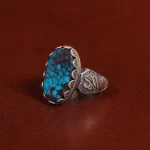 انگشتر فیروزه شجری مردانه کد 31533