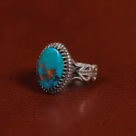 انگشتر فیروزه شجری مردانه کد 31539