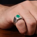 انگشتر زمرد مردانه کد 31262