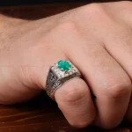 انگشتر زمرد مردانه کد 31265