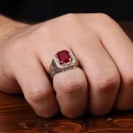 انگشتر یاقوت سرخ مردانه کد 31284