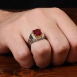 انگشتر یاقوت سرخ مردانه کد 31286