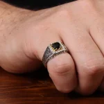 انگشتر تورمالین مردانه کد 31289